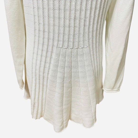 NC Collection Ivory Open Front Knit Cardigan Sweater XL - Picture 6 of 11